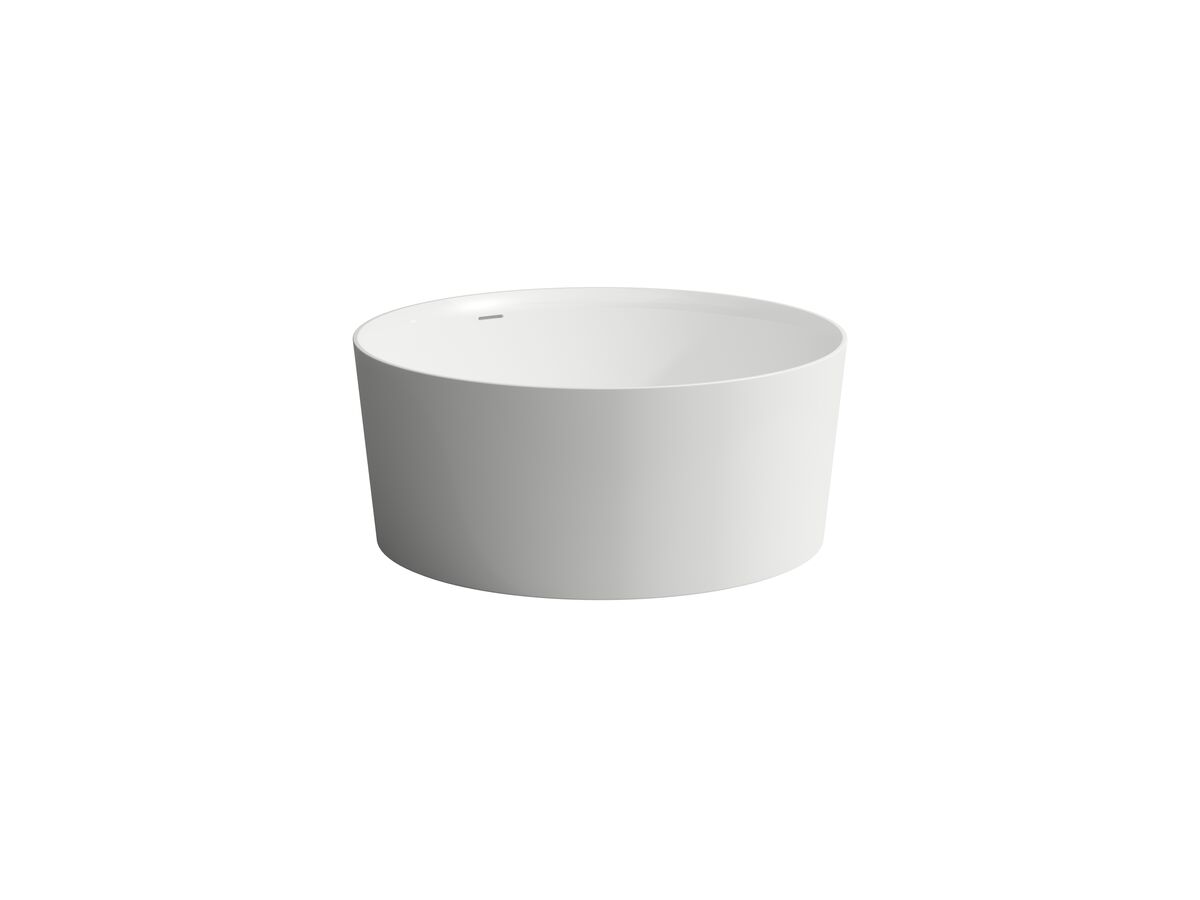 LAUFEN Val Freestanding Bath with Overflow 1300 Round Plug and Waste