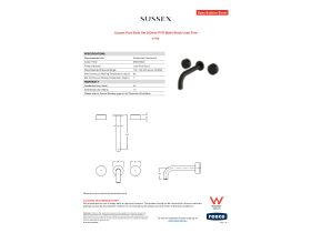 Specification Sheet - Sussex Pure Bath Set 200mm PVD Matte Black Lead Free