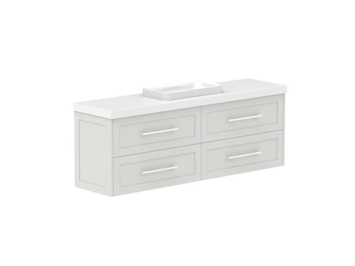 Supporting Image - Kado Lux Ensuite All Drawer Twin 1500mm Wall Hung Centre Basin 50mm Top