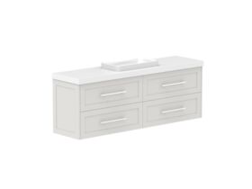 Supporting Image - Kado Lux Ensuite All Drawer Twin 1500mm Wall Hung Centre Basin 50mm Top