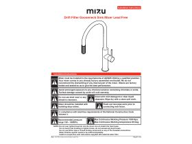 Installation Instructions - Mizu Drift 3 Way Filtered Gooseneck Sink Mixer Tap (5 Star) Lead Free