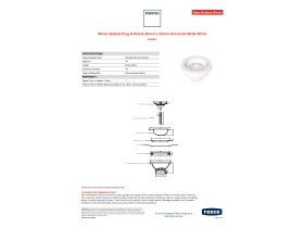 Specification Sheet - Memo Basket Plug & Waste 90mm x 50mm Universal Matte White