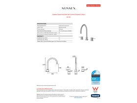 Specification Sheet - Sussex Scala Hob Sink Set Curved Chrome (3 Star)