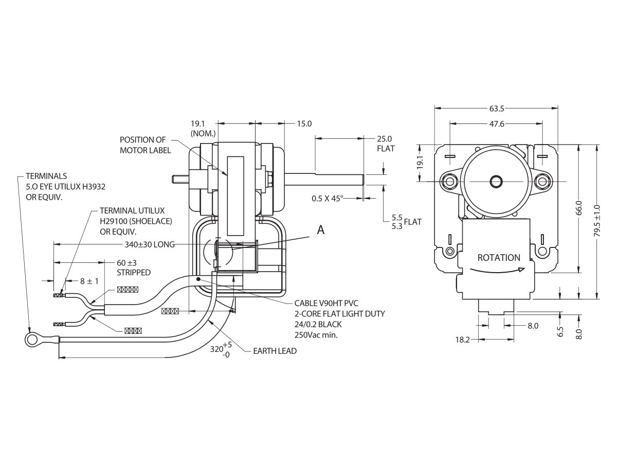 Fasco Fan Motor Assembly ACW 0.26A J06FM02