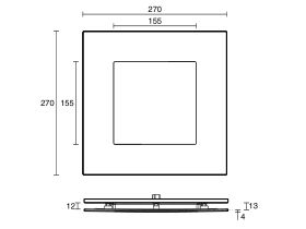 Kado Lux HiFlow 200 LED Fascia Only Square