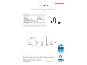 Specification Sheet - Scala Hob Basin Set Curved PVD Matte Black (5 Star) Lead Free