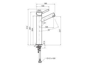 Mizu Drift Extended Basin Mixer (5 Star)