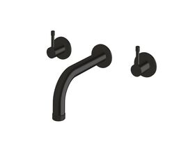 Hero - Sussex Scala Nova Wall Basin/Bath Set 150mm PVD Matte Black (5 Star) Lead Free