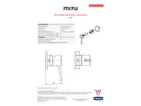 Specification Sheet - Mizu Drift MK2 Shower Mixer Trimset Chrome