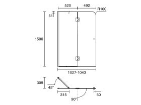 Posh Domaine Fix/ Swing Double Bath Panel 8mm