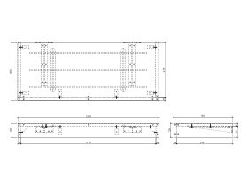 Kado Arc Basin Shelf 1200mm x 500mm American Solid Oak