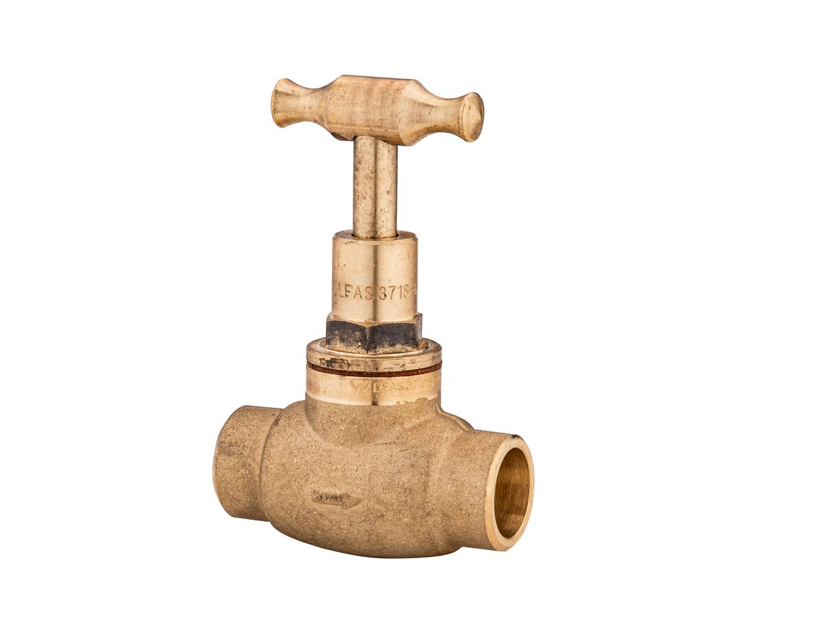Supporting Image - Dura Stop Tap Capillary T-Head Rough Brass 20mm Lead Free