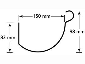 Lysaght Flat Back Half Round Gutter 150mm