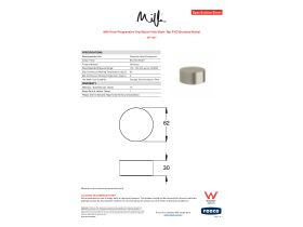 Specification Sheet - Milli Pure Progressive Top Mount Hob Mixer Tap PVD Brushed Nickel
