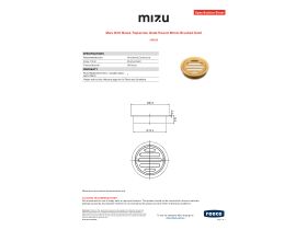 Specification Sheet - Mizu Drift Brass Trapscrew Grate Round 80mm Brushed Gold