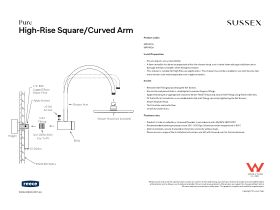 Installation Instructions - Sussex Pure Hi-Rise Shower Arm Only