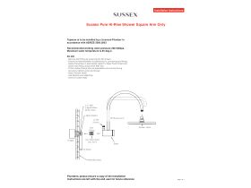 Installation Instructions - Sussex Pure Hi-Rise Shower Square Arm Only
