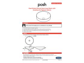 Installation Instructions - Posh Bristol Round Semi Inset Basin with Overflow No Taphole 400mm White