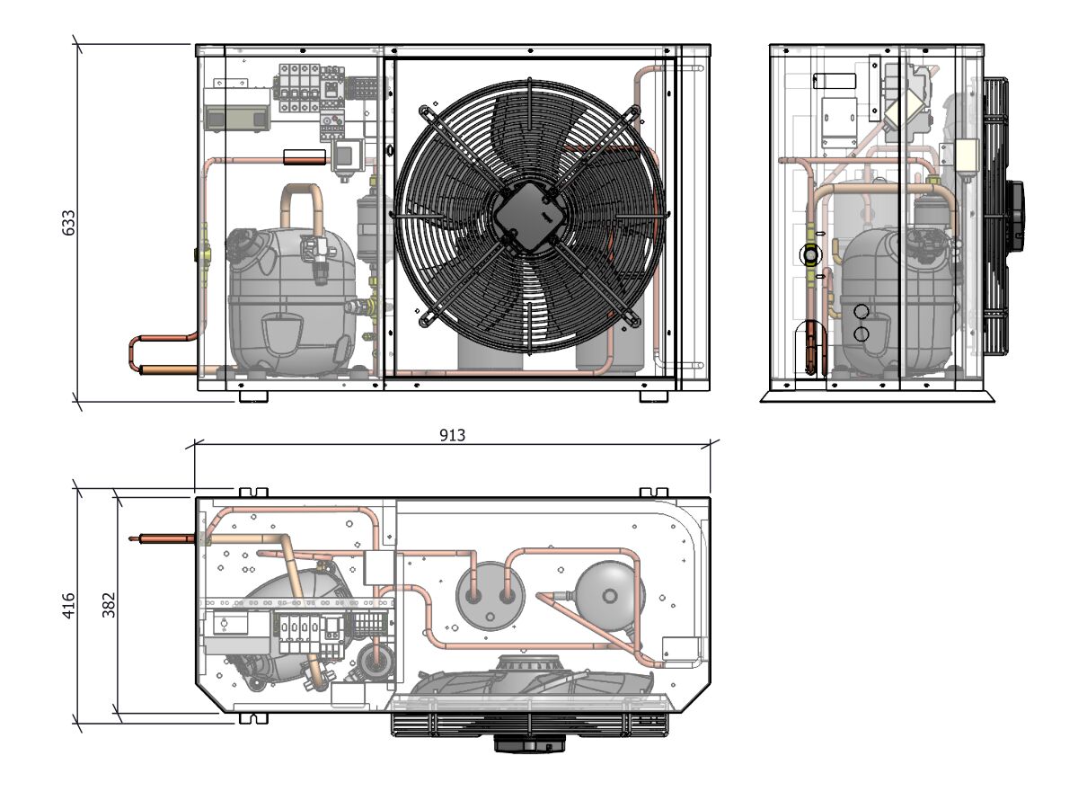Tecumseh Compac Condensing Unit R134a PACS4476Y 1 Phase