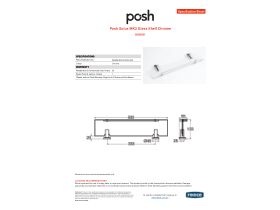 Specification Sheet - Posh Solus MK2 Glass Shelf Chrome