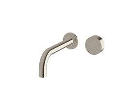 Hero - Sussex Pure Elemental Progressive Wall Basin Mixer System 200mm PVD Brushed Nickel (3 Star) Lead Free