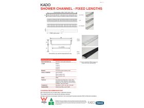 Technical Guide - Kado Shower Channel with Welded Ends Centre Outlet Satin 900mm