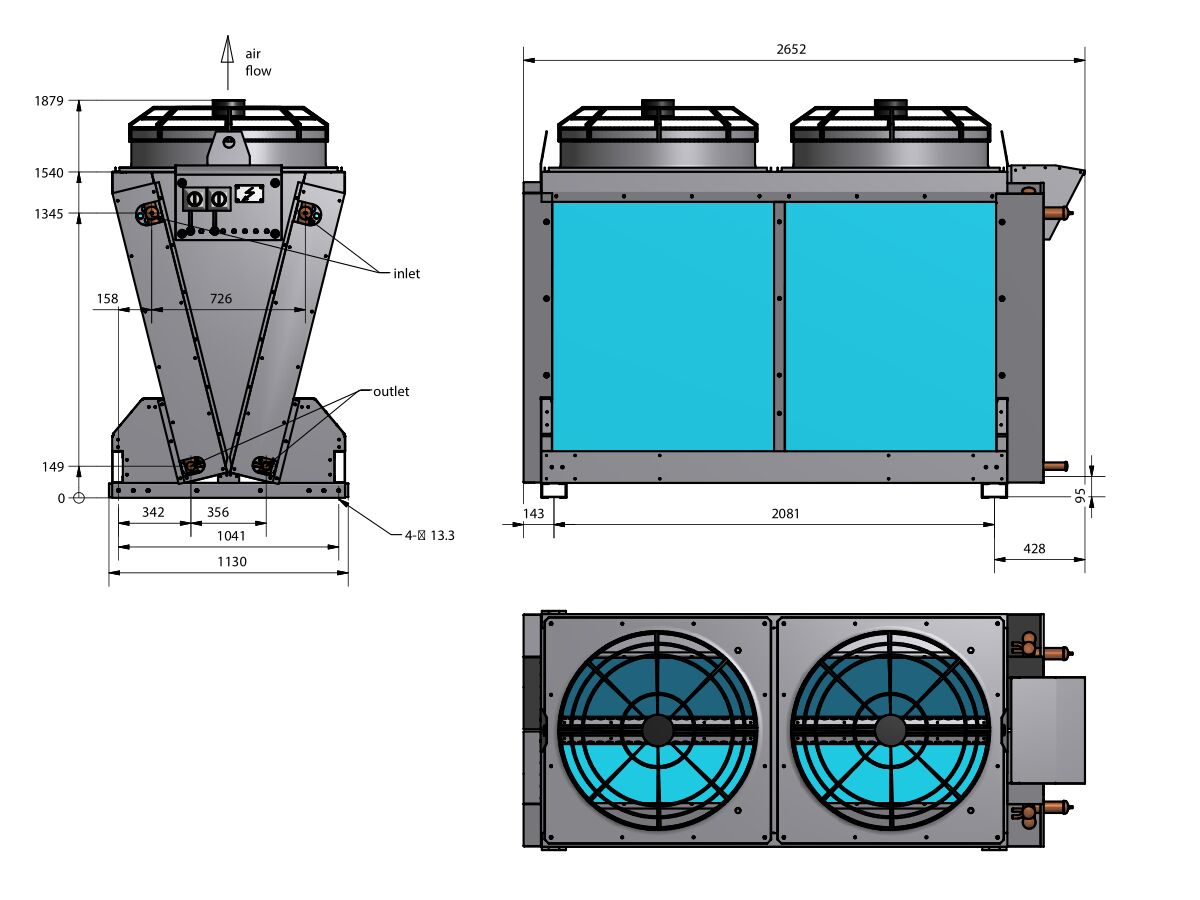 Cabero V-Shape Condenser ACW095A2.2/2N-EC