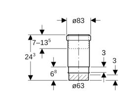 Geberit Expansion Socket 63mm