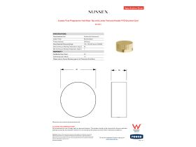 Specification Sheet - Sussex Pure Progressive Hob Mixer Tap with Linear Textured Handle PVD Brushed Gold