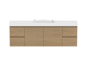Hero - Posh Domaine 1800mm Ensuite Wall Hung Vanity Unit Single Bowl 90mm Top