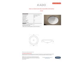 Specification Sheet - Kado Lux Undercounter Basin White