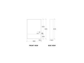 Kado Aspect 600mm Mirror Cabinet One Door With Shelf