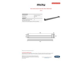 Specification Sheet - Mizu Soothe Double Towel Rail 750mm Matte Black