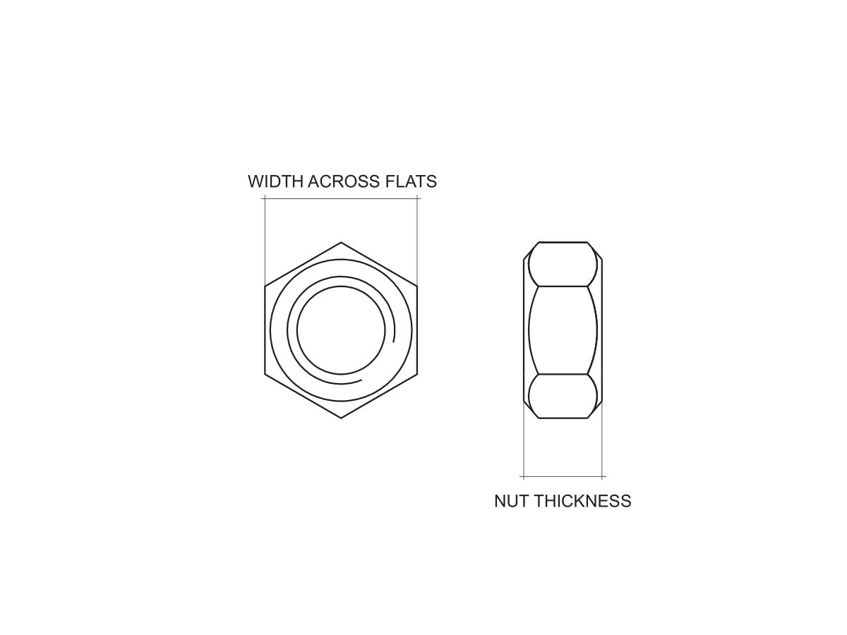 Bridgland 16MM 316 S/S MOLYBOND NUT (50)