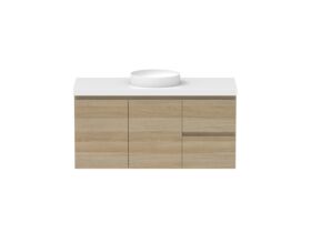 Hero - Posh Domaine 1200mm Wall Hung Vanity Unit Conventional Single Bowl 50mm Top