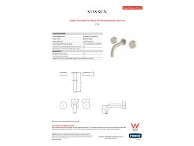 Specification Sheet - Sussex Pure Bath Set 160mm PVD Brushed Nickel Lead Free