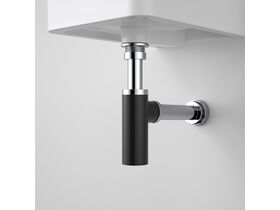 Caroma Eco Bottle Trap 40mm Matte Black/Chrome