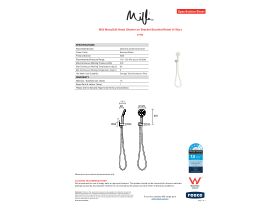 Specification Sheet - Milli Marq Edit Hand Shower on Bracket Brushed Nickel (4 Star)