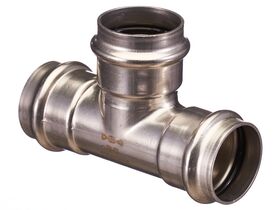 >B< Press Stainless Steel Equal Tee 35mm
