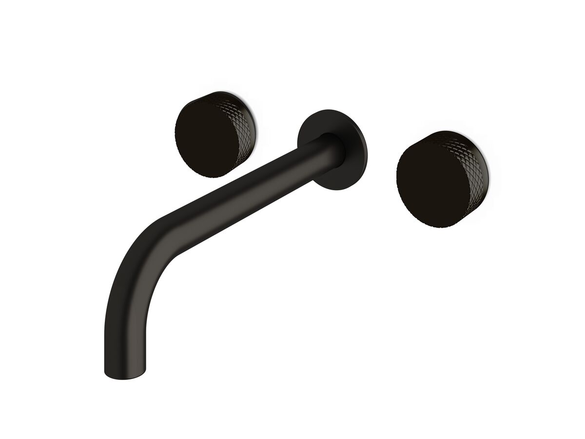 Sussex Pure Bath Set 250mm with Diamond Textured Handles PVD Matte Black