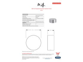 Specification Sheet - Milli Pure Progressive Hob Mixer Tap Satin Chrome