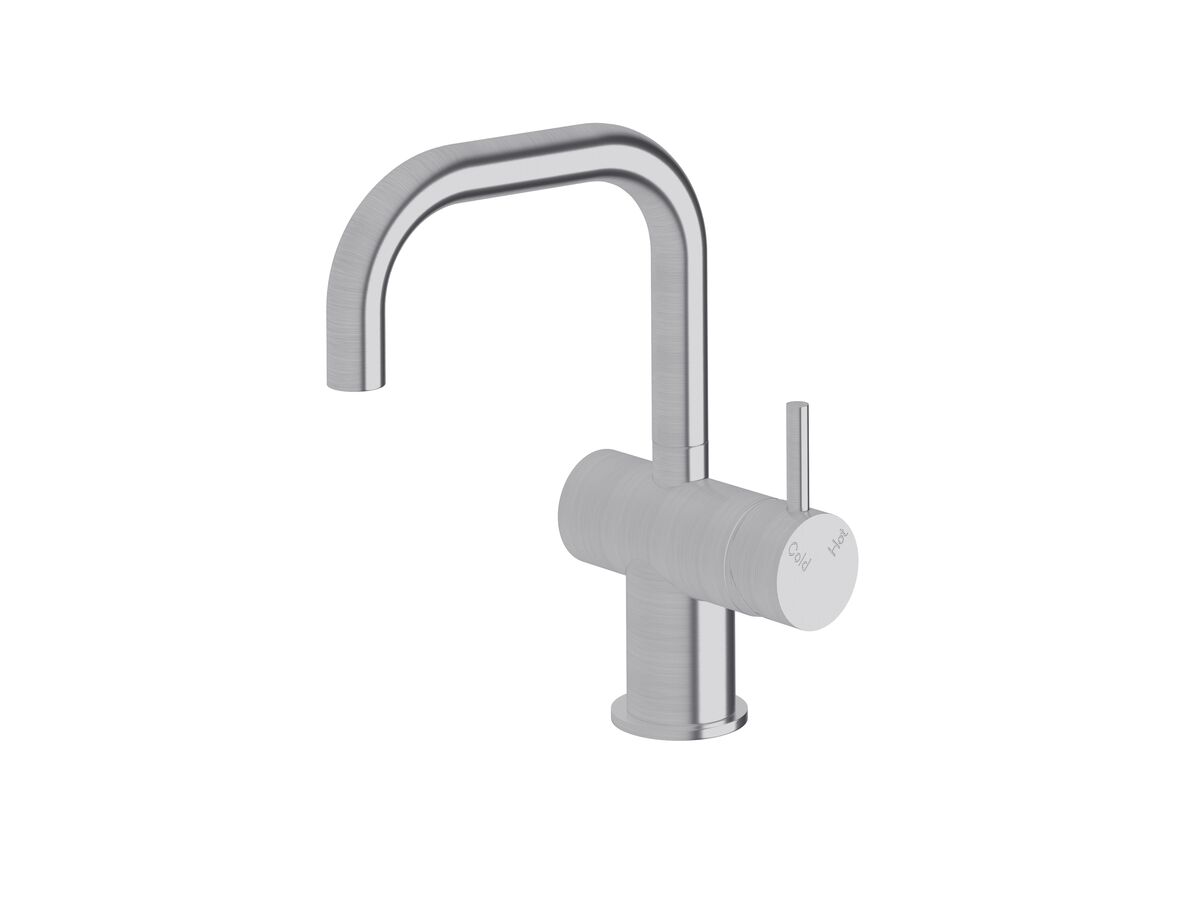 Sussex Scala Sink Mixer Tap Small Square Right Hand Satin Chrome (4 Star)
