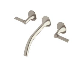 Sussex Oria Wall Basin Set 215mm PVD Brushed Nickel (5 Star)