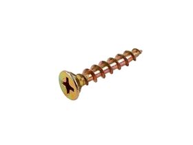 Bridgland Counter Sunk Screw Chipboard Yellow Zinc 8-10 x 25mm