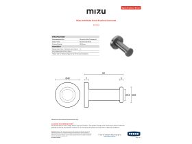 Specification Sheet - Mizu Drift Robe Hook Brushed Gunmetal