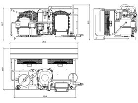 Tecumseh EVO Condensing Unit 4hp R404 LBP EPCL2516Z-3 Phase