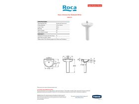 Specification Sheet - Roca Victoria Full Pedestal White