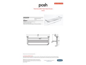 Specification Sheet - Posh Solus MK2 Towel Rack Chrome