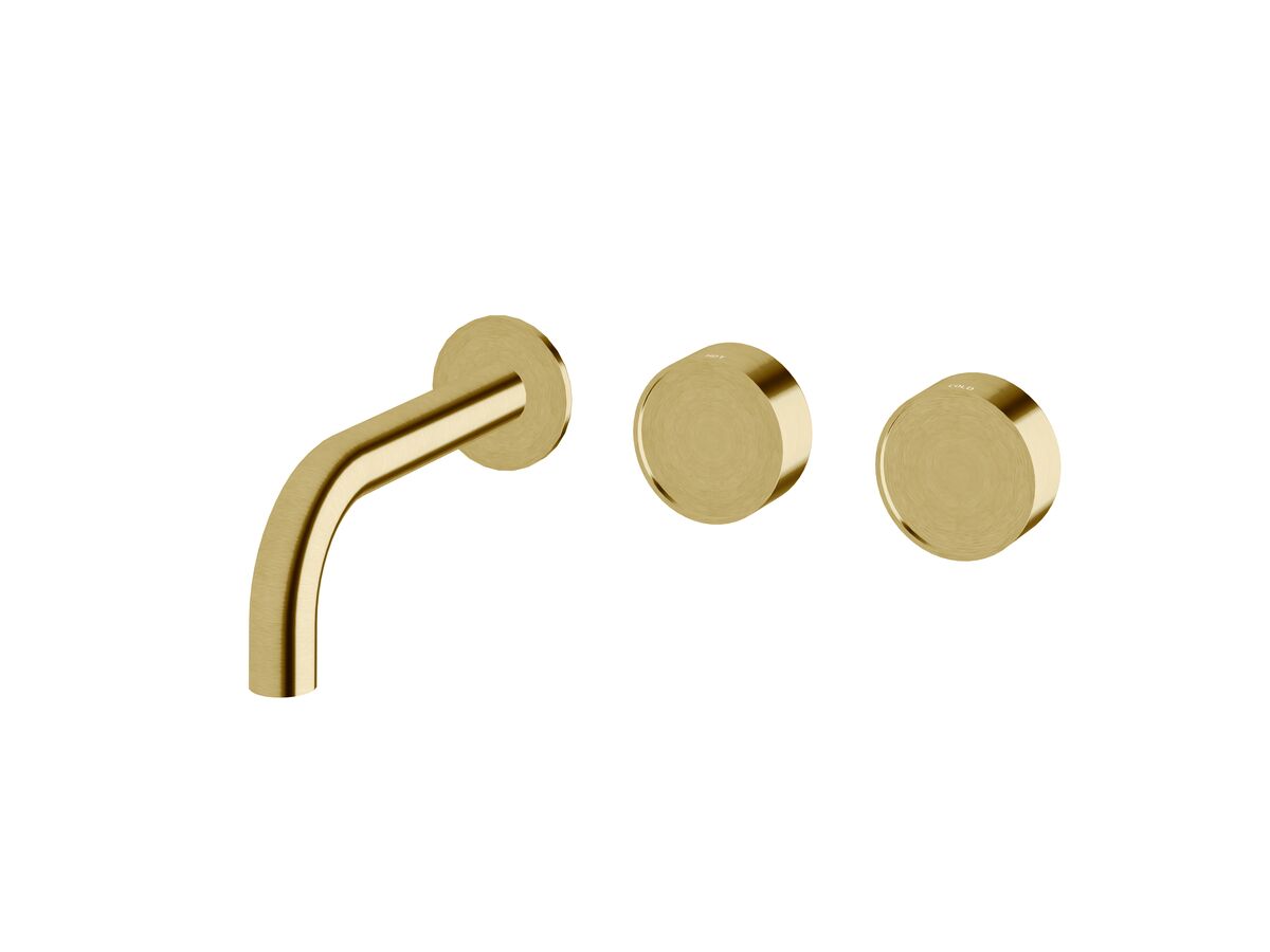 Hero - Sussex Pure Elemental Wall Bath Hostess System 160mm PVD Brushed Gold