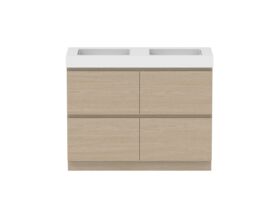 Hero - Posh Domaine All-Drawer Twin 1200mm Floor Mounted Vanity Unit Double Bowl 90mm Top